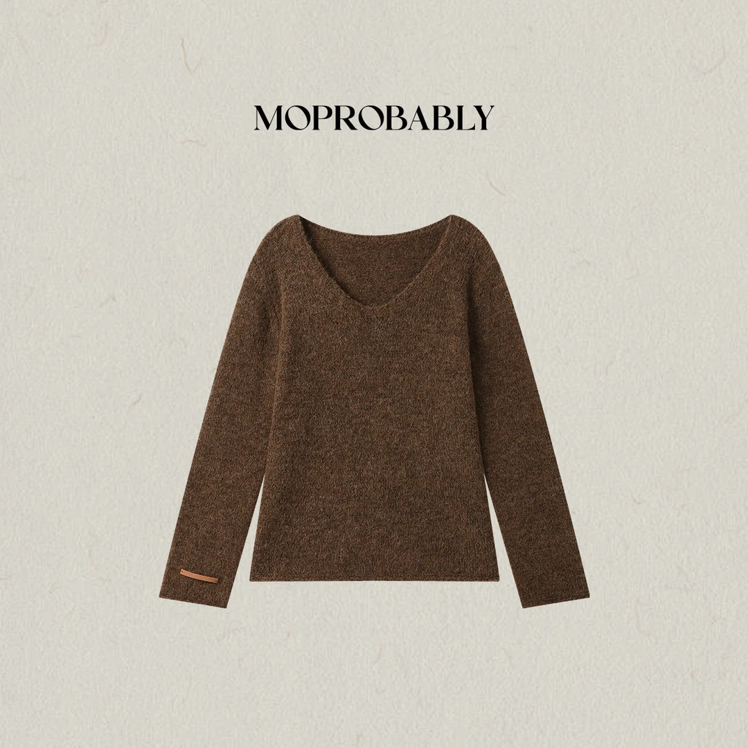 Moprobably李予诺「悠绒衫」慵懒时尚百搭套头毛衫L5376041