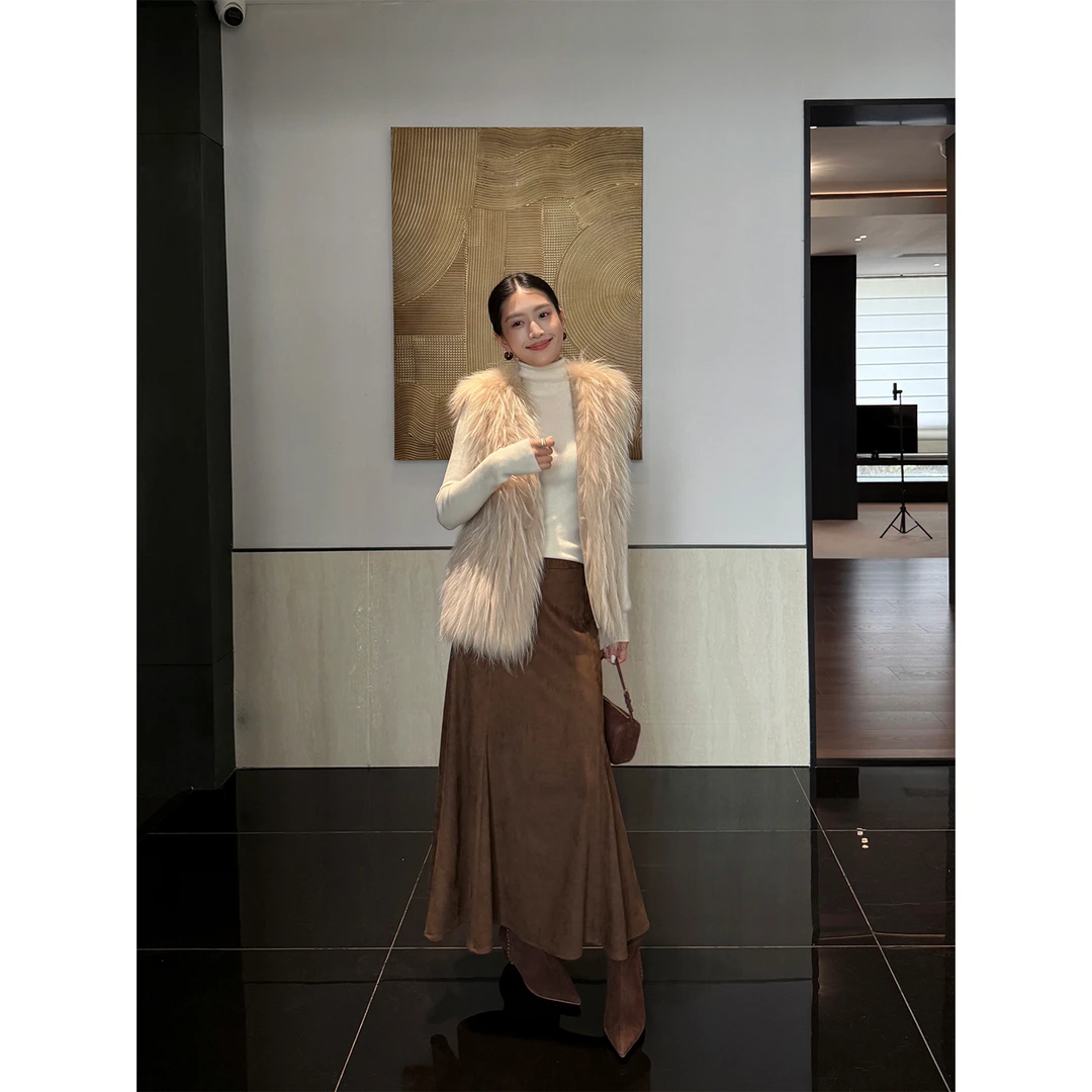 IAMJAM【11.10新品】“高质感貂毛皮草”秋冬新款气质百搭短外套