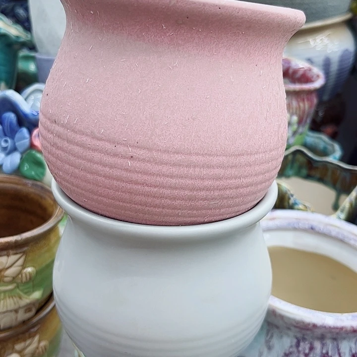 多肉绿植陶瓷花盆9.9包邮，有孔