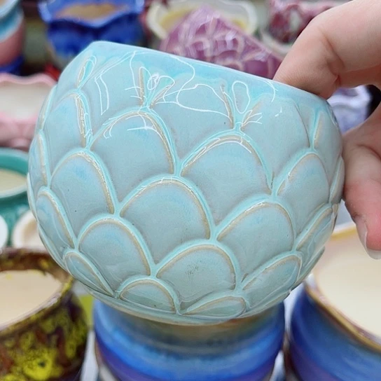 多肉绿植陶瓷花盆9.9包邮