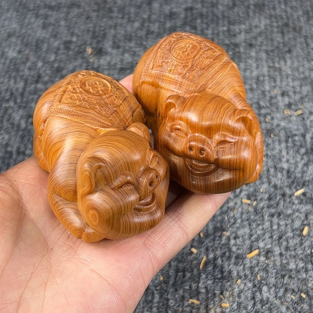 崖柏太行崖柏崖窝黑油福猪，到手一个