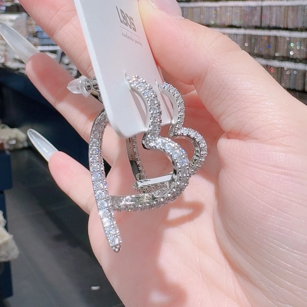 锆石铜合金925银耳环