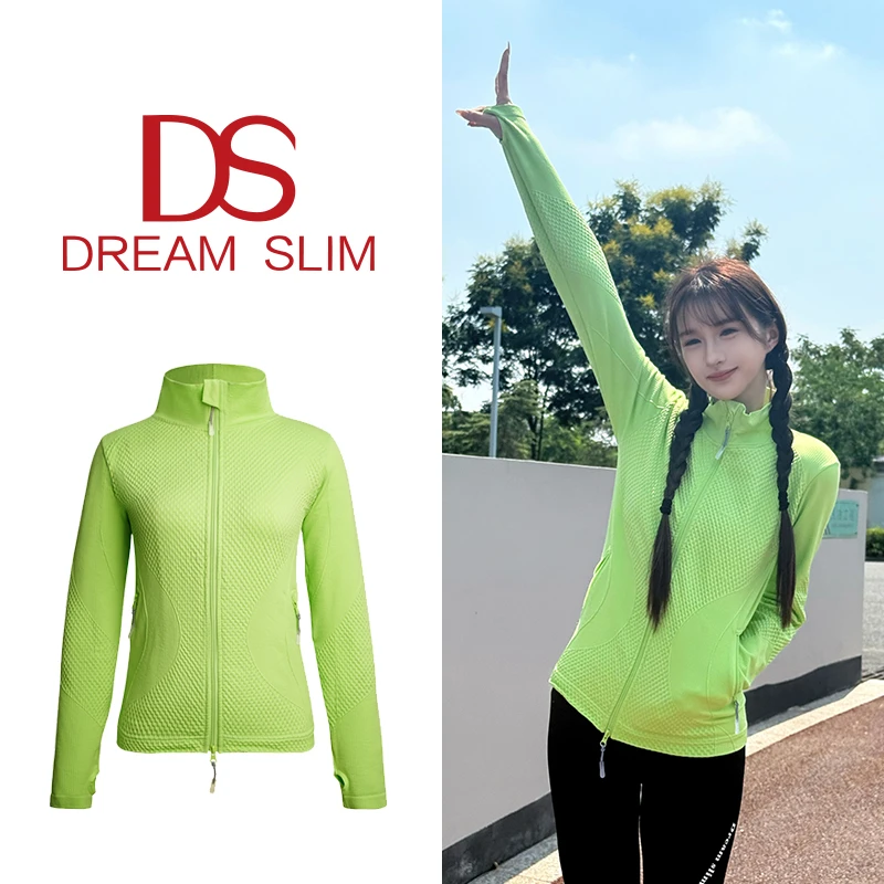 DREAM SLIM秋冬厚款保暖户外运动外套女加高立领外穿瑜伽健身上衣