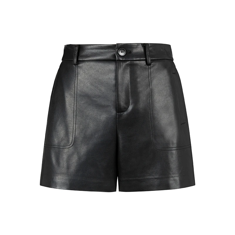 【直播专享】商场同款冬季新品直筒PU皮短裤N2510A44615