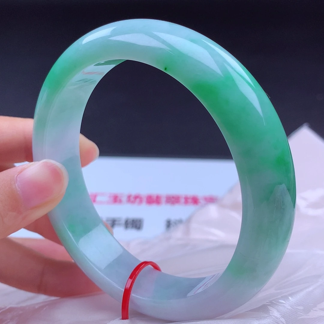 翡翠未镶嵌手镯1圈002005