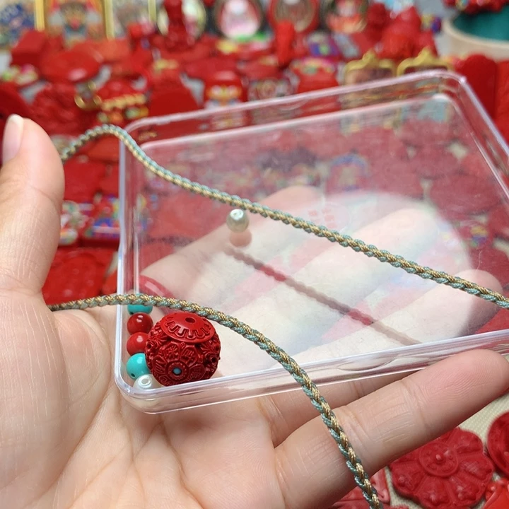 天然辰砂工艺品朱砂锁骨链