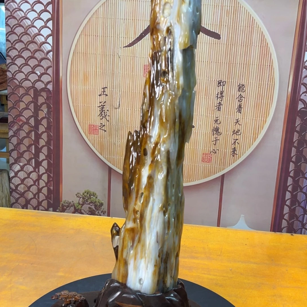 硅化玉（树化玉）未镶嵌摆件