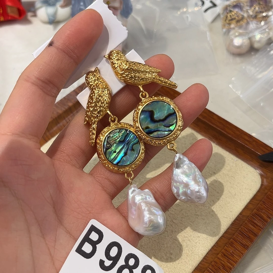 耳饰合金淡水珍珠