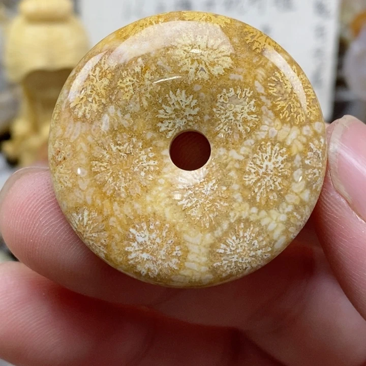 颈饰未镶嵌硅化珊瑚（珊瑚玉）