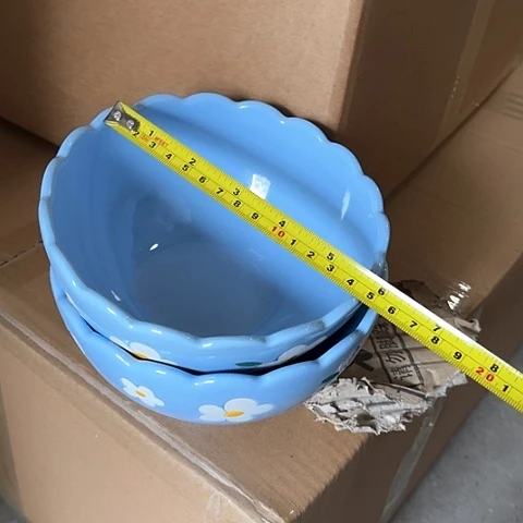 微瑕，不能明火，口径15，高度7，2个蓝色