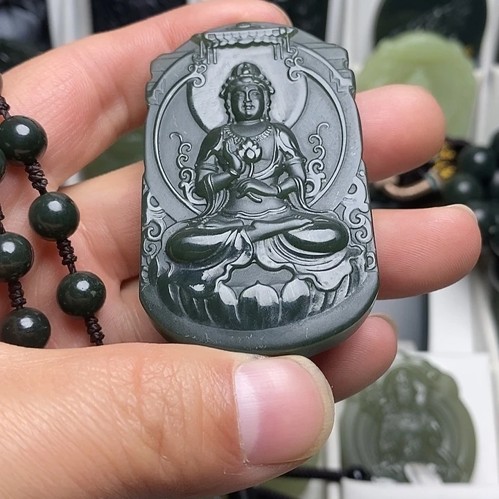 和田玉（青玉）未镶嵌颈饰