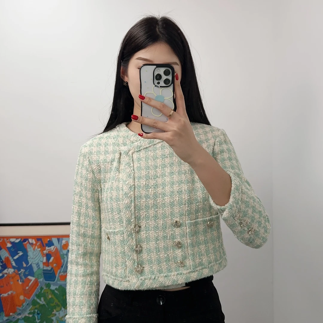 95新 Chanel/香奈儿  绿色盒子外套36码/250610SCTMM19