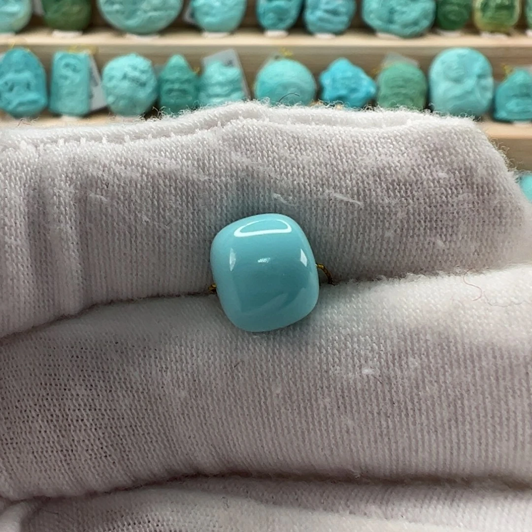 未镶嵌绿松石老型珠9.6x8.4mm