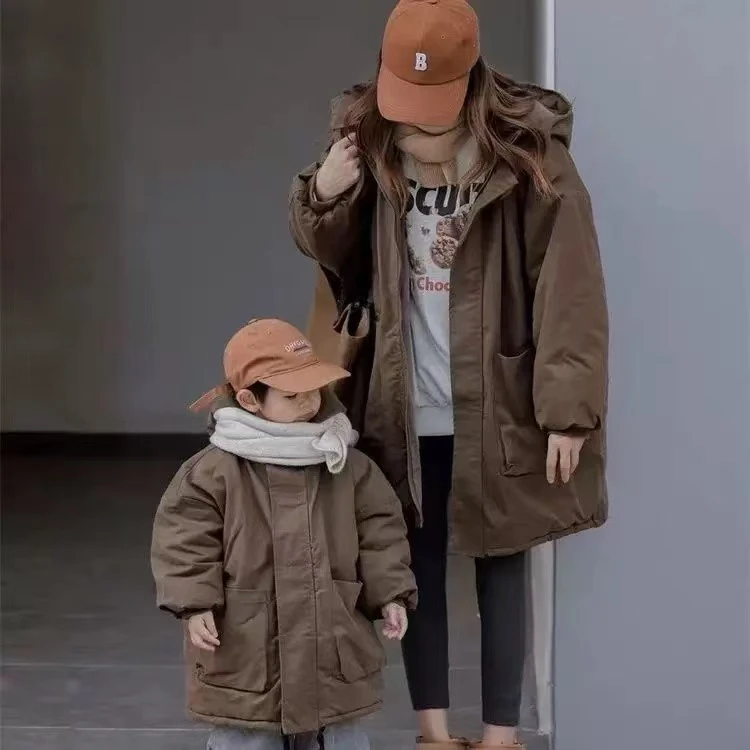 男女童冬季派克服外套2024新款休闲外套中大童加绒保暖童装韩版