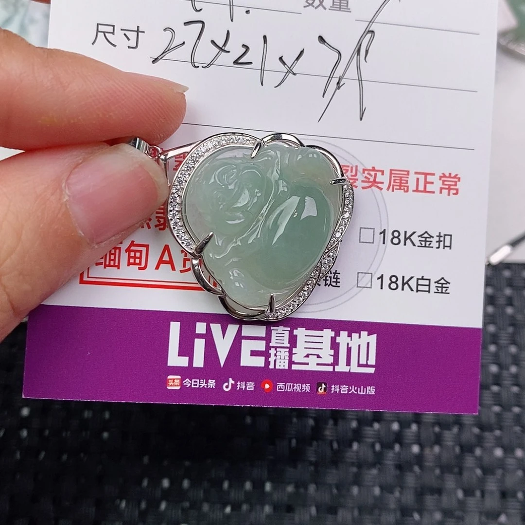 翡翠银S925镶嵌颈饰
