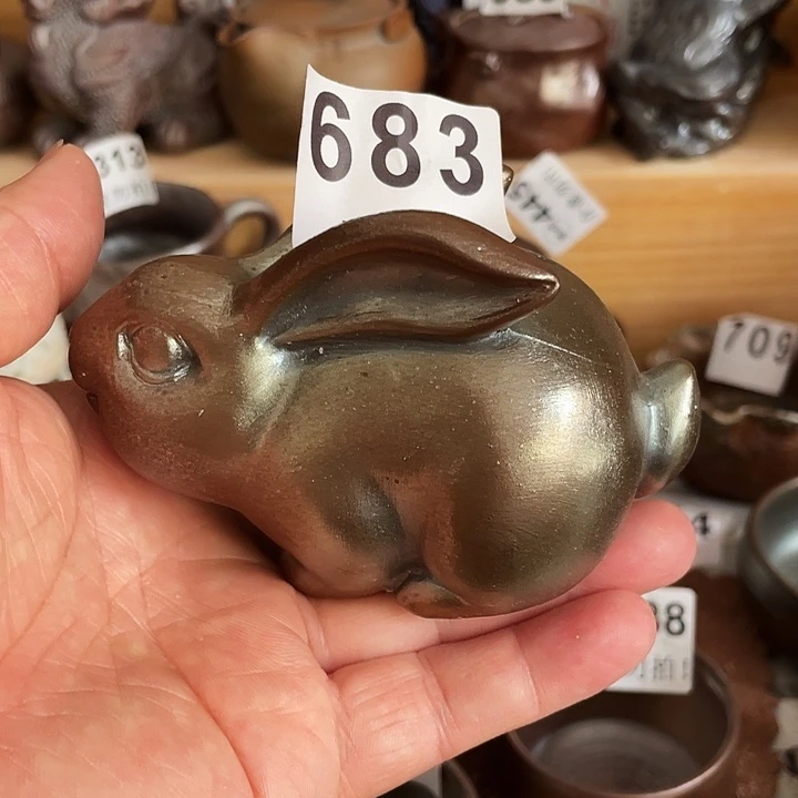 茶杯紫砂墨*柴烧纯手工683