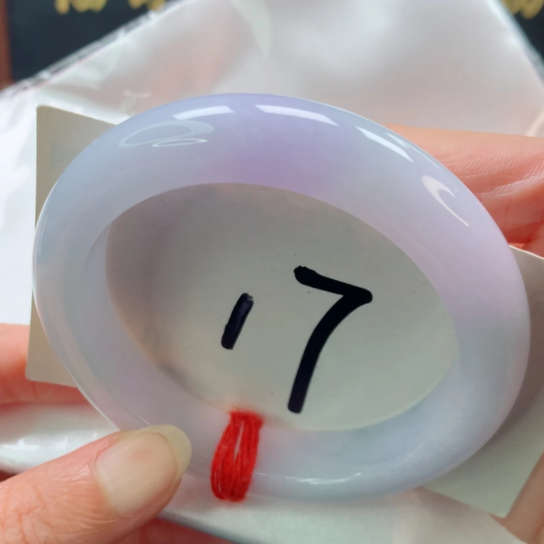 未镶嵌手镯翡翠正圈细润粉紫微暇捡漏