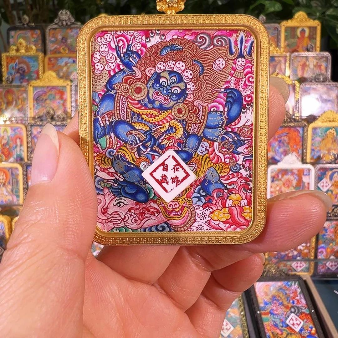 吊坠大黑天热贡纯手绘