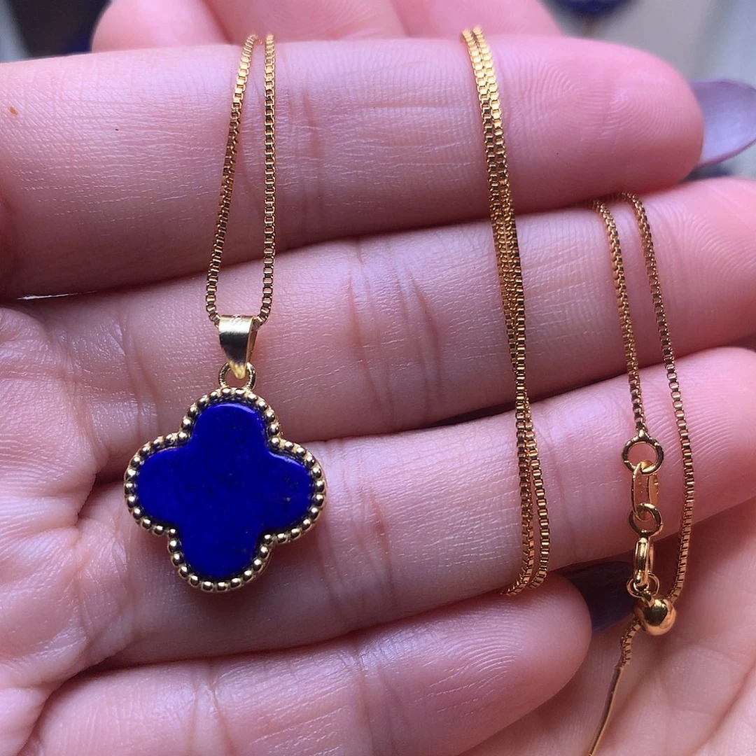 青金石银S925镶嵌吊坠16.2m