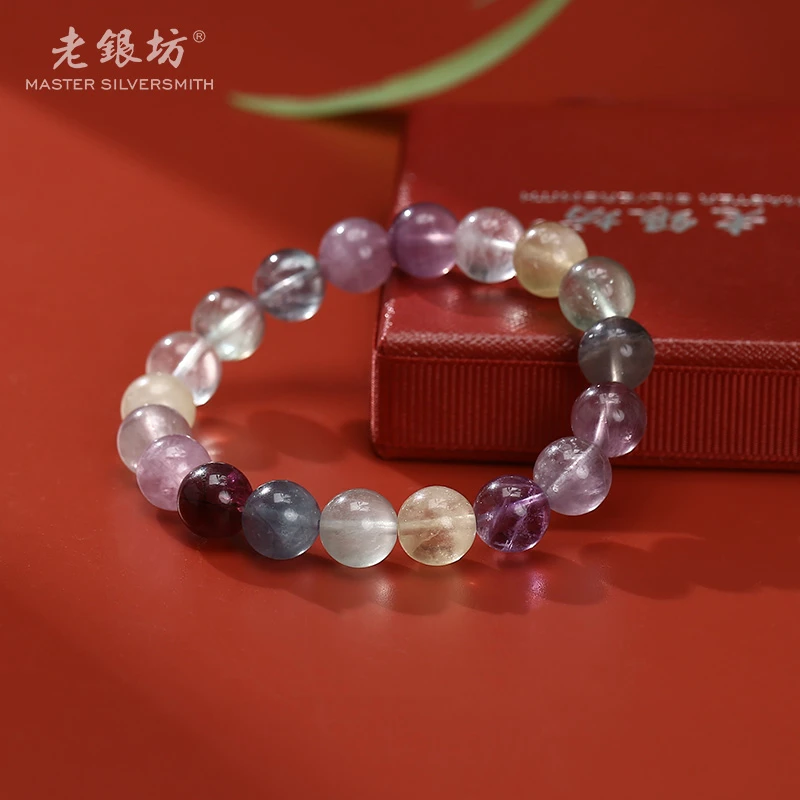 多彩萤石手串10m 0035232