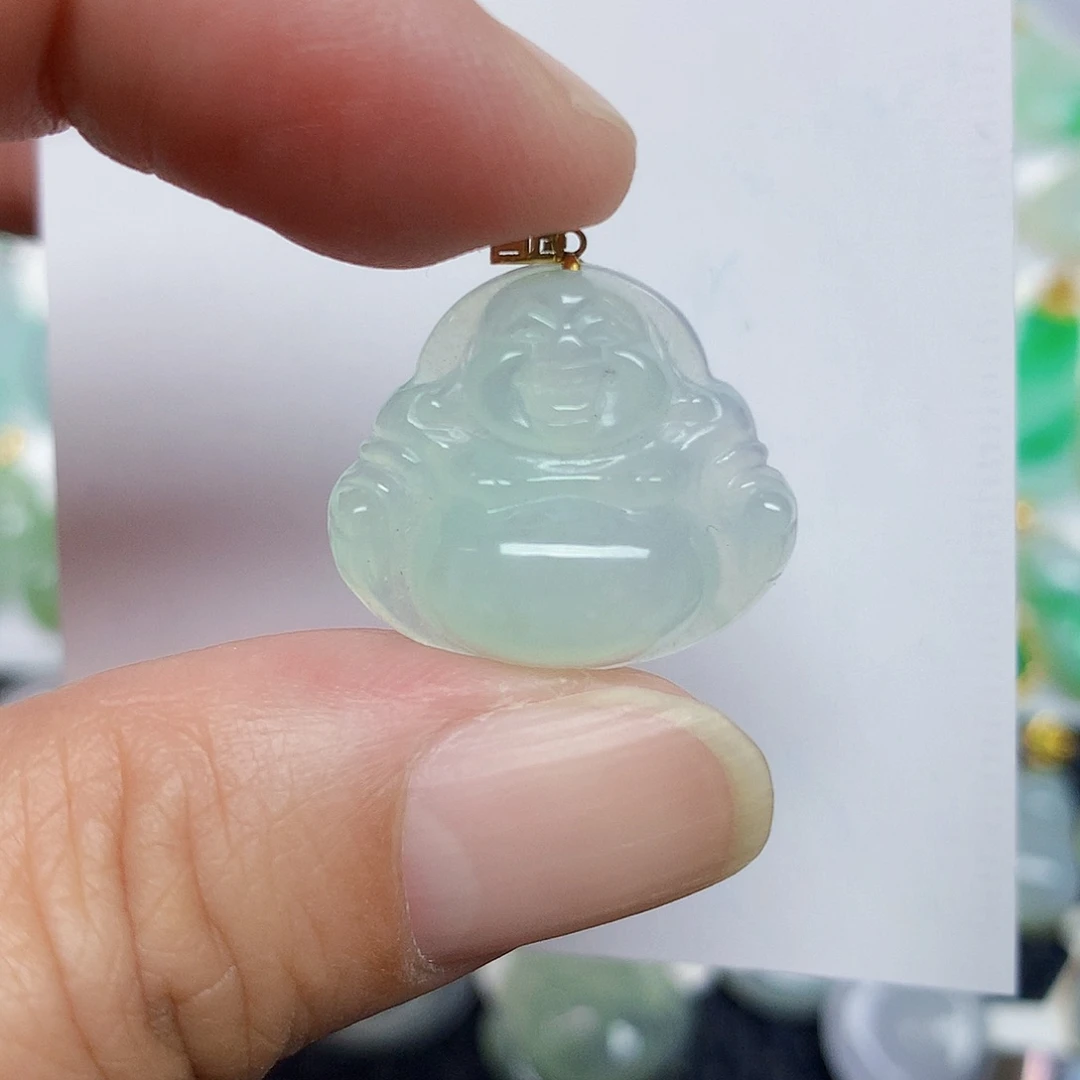 翡翠18K金镶嵌颈饰356789