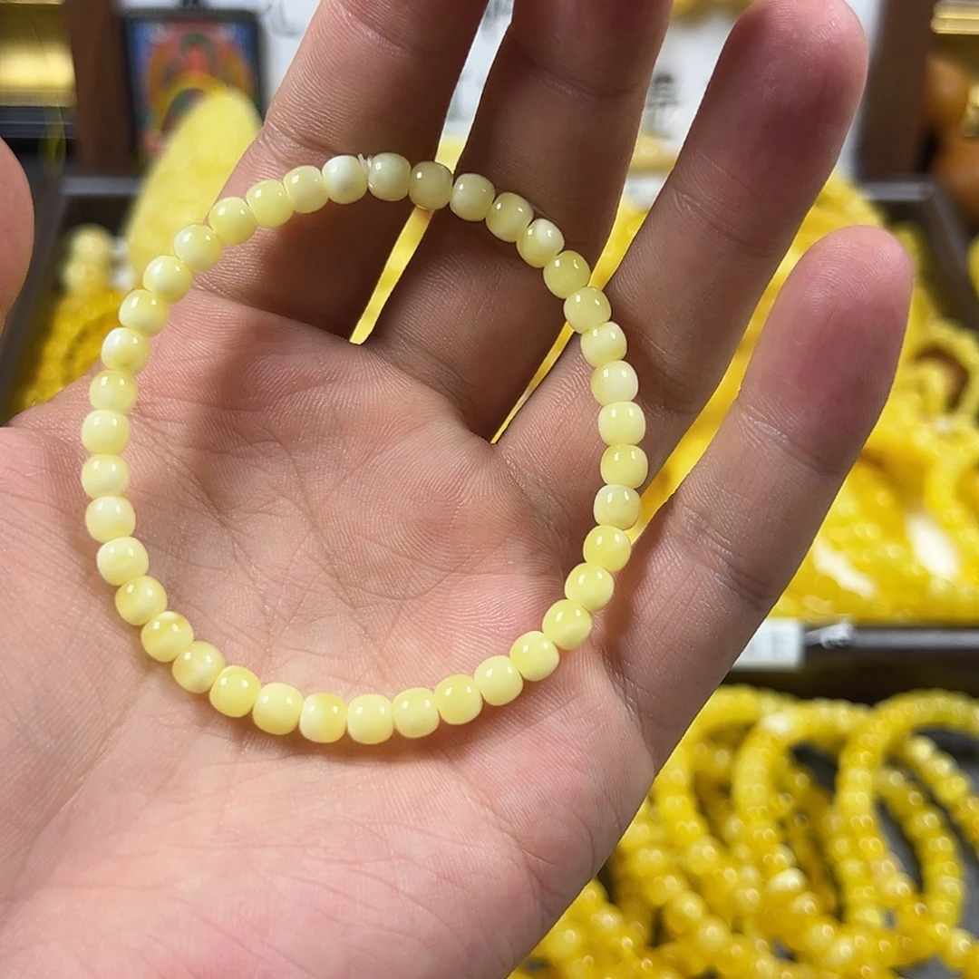 裸石蜜蜡未镶嵌手串