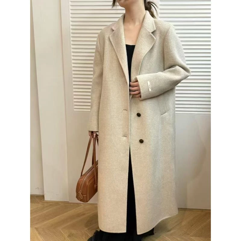 （9816）鄂市产地 西装领 三粒扣斜插兜 长款