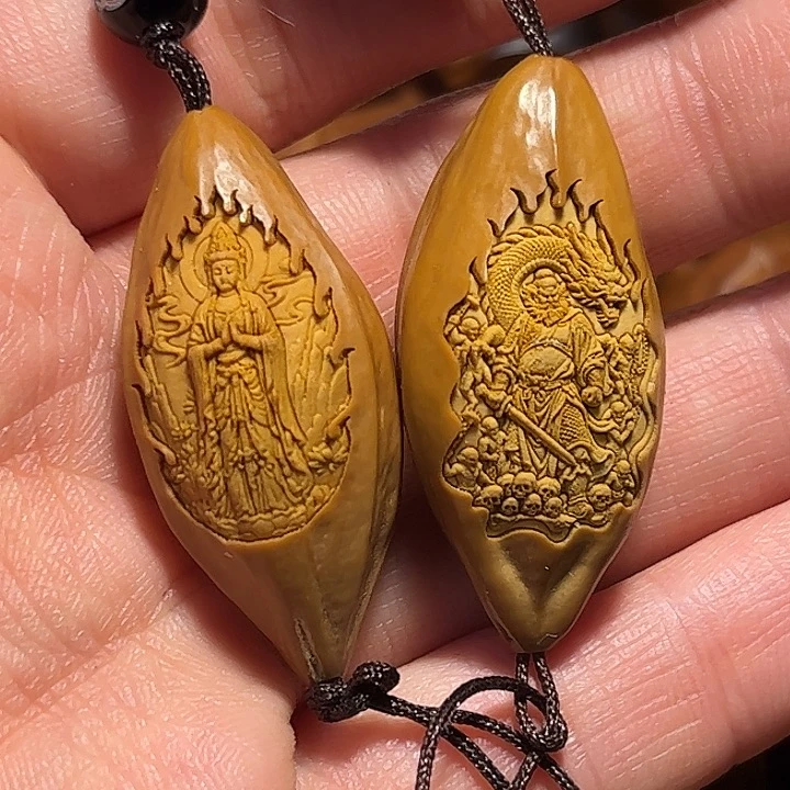 橄榄核手串/手链浮雕一对