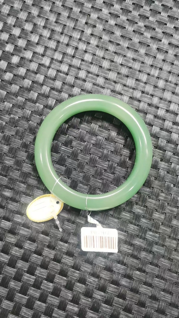 天然玉石独龙玉【高品阶】深阳绿正圈手镯