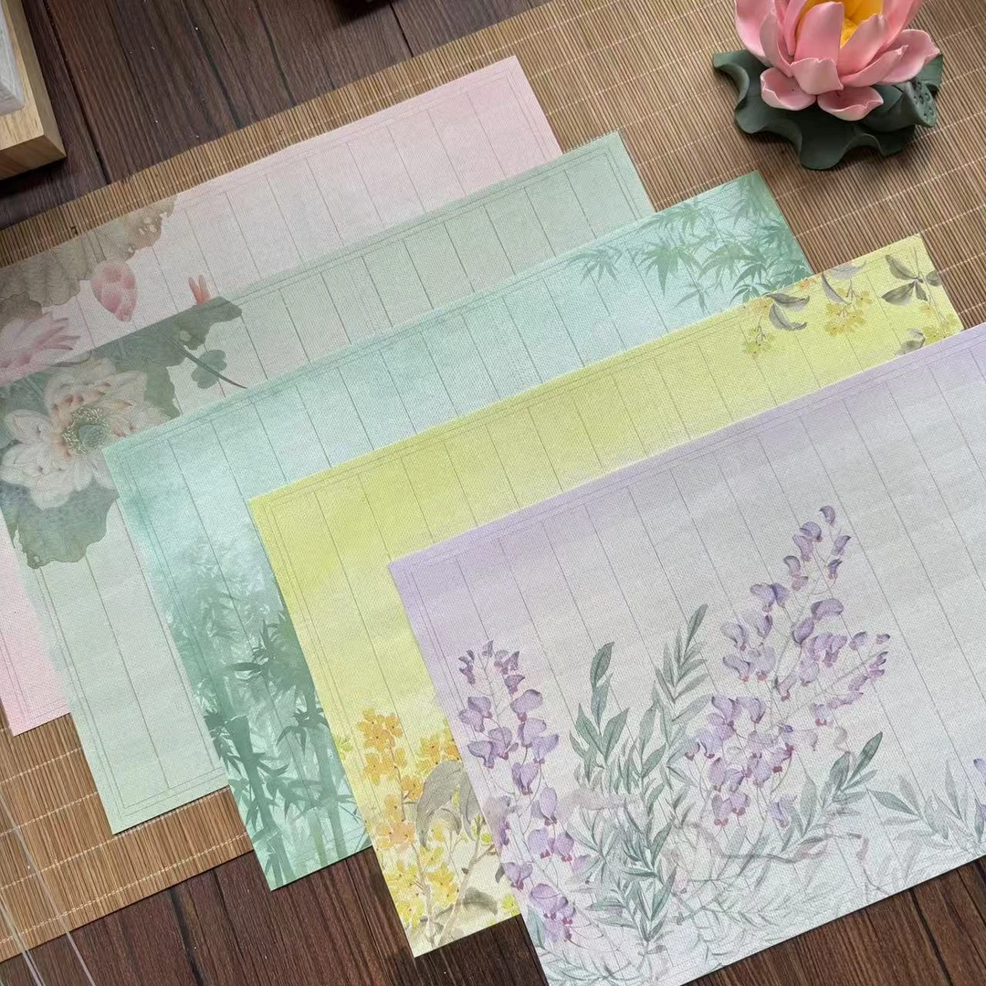 静德斋加厚蜡染【绢纸花颜日课纸】小楷行草书半生半熟宣纸
