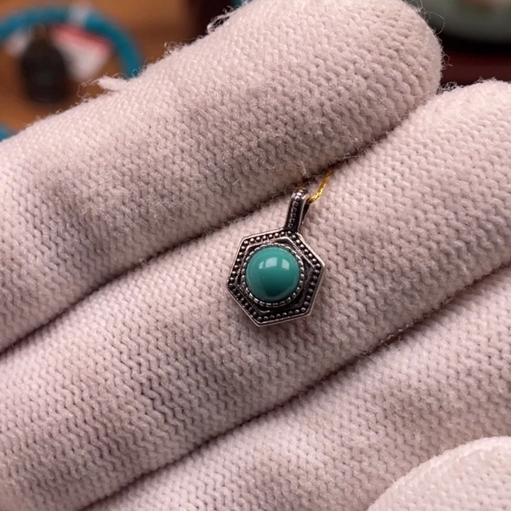 绿松石银S925镶嵌珠宝奇石