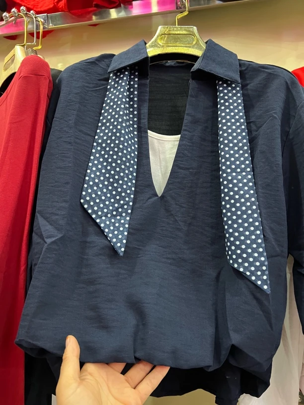 小个子插肩袖polo领短款收腰夏季女士衬衫上衣