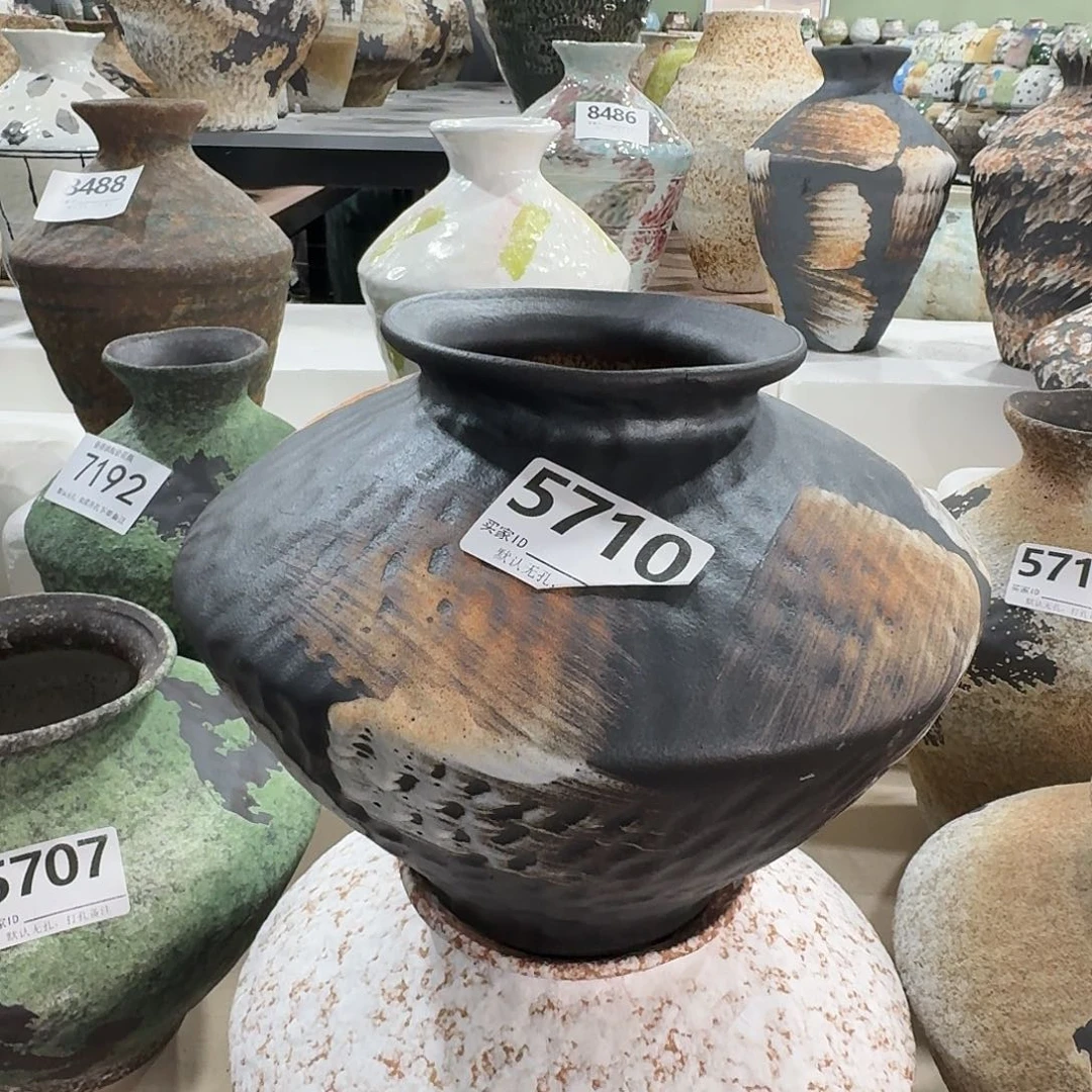 x***i陶摆件景德镇高温花瓶编码5710高23口10默认无孔