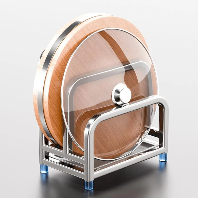 加厚砧板架锅盖架菜板放置架切菜板厨房墙角塑料落地置物架支架家