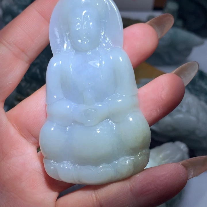 翡翠未镶嵌颈饰保真天然A货翡翠