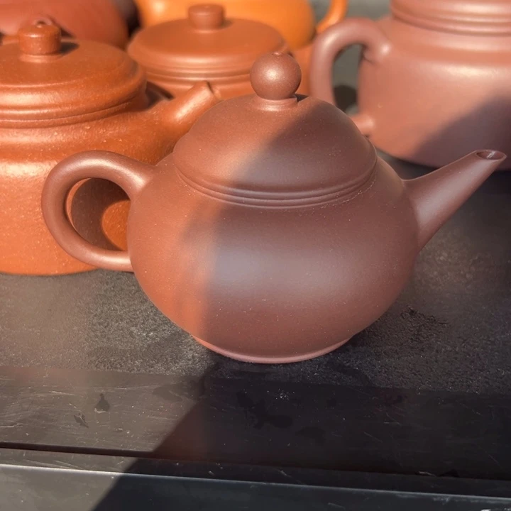 紫砂茶壶紫泥水平150cc