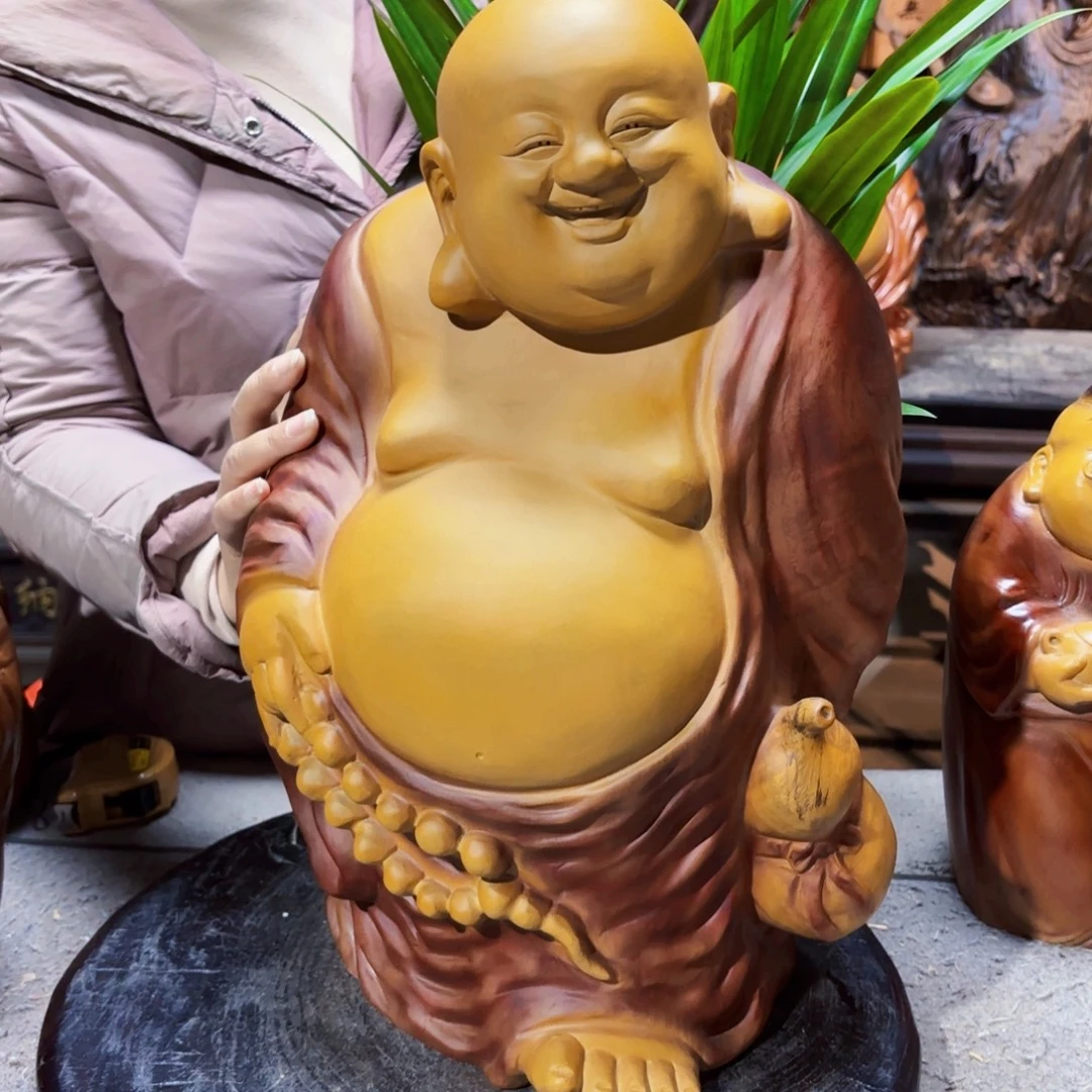 ꧁***꧂香樟木葫芦佛大件香樟木