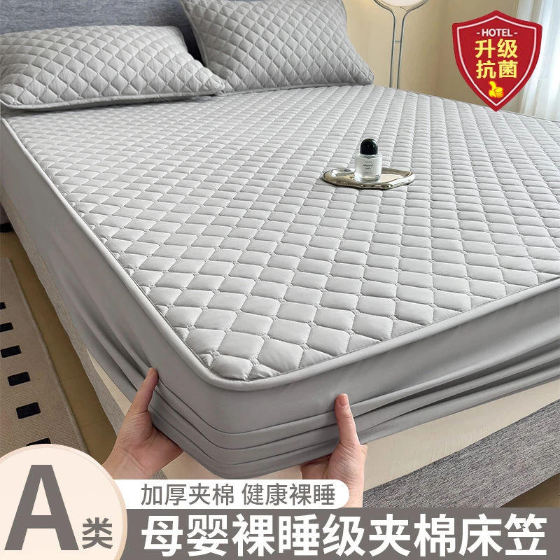 2025新款夹棉床罩套床笠罩加厚单件床垫保护罩家用全包防滑床单罩