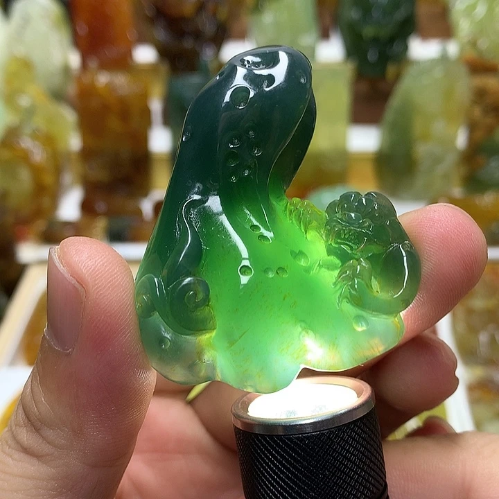 蛇纹石玉未镶嵌珠宝半成品