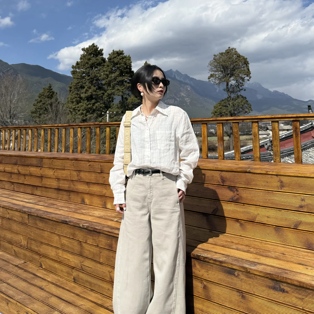 宸渡早春新款《文艺范亚麻衬衫》8007#