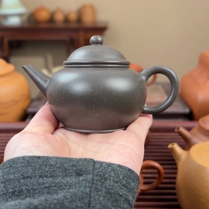茶壶紫砂天青泥水平130cc