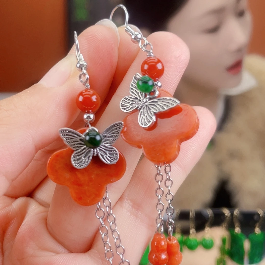 翡翠未镶嵌耳饰饰品