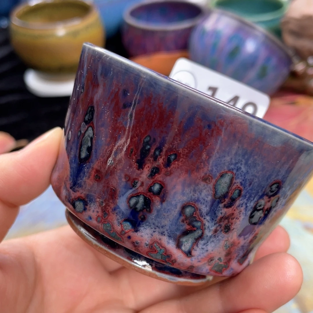 摆件陶神后钧瓷原产地高温烧制微瑕