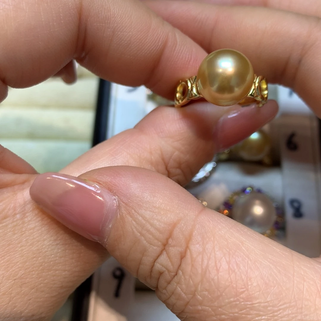 海水珍珠戒指银S925镶嵌