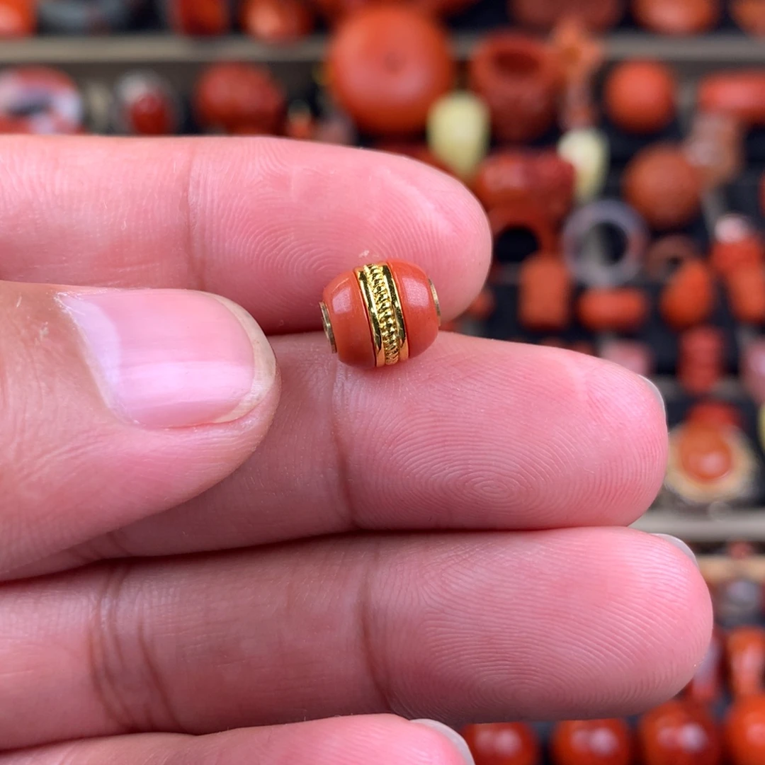 南红玛瑙未镶嵌汉堡珠8