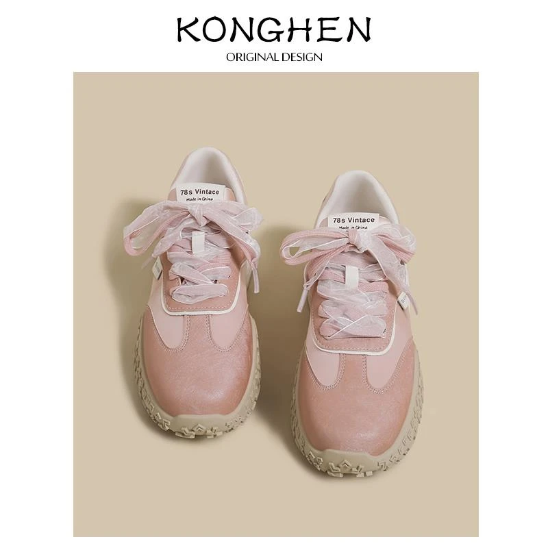 【DR专柜正品】明星同款！粉色丝带阿甘鞋女2025年春季新款小个子增