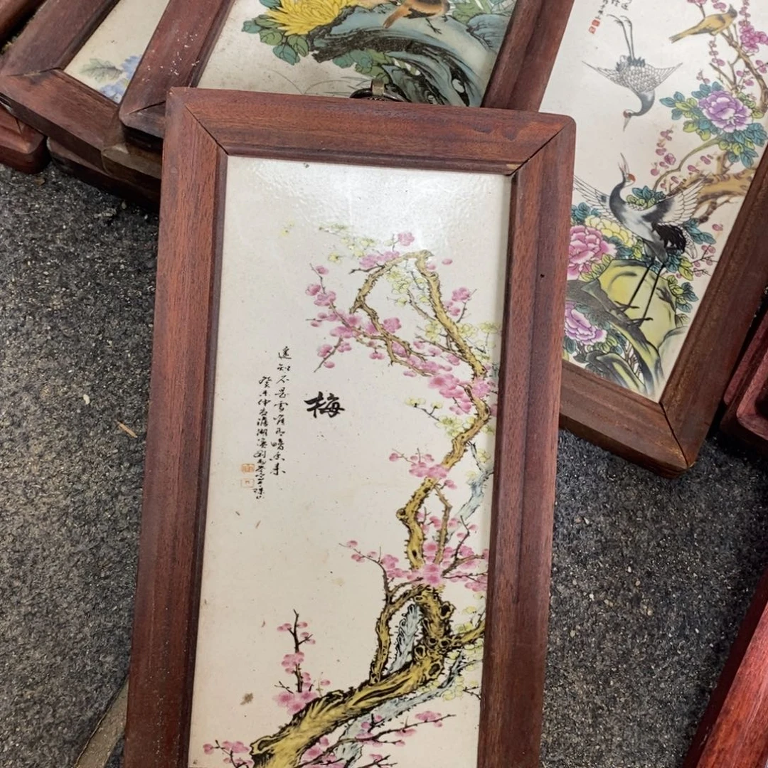 瓷28*16*1景德镇瓷板画柴窑烧制