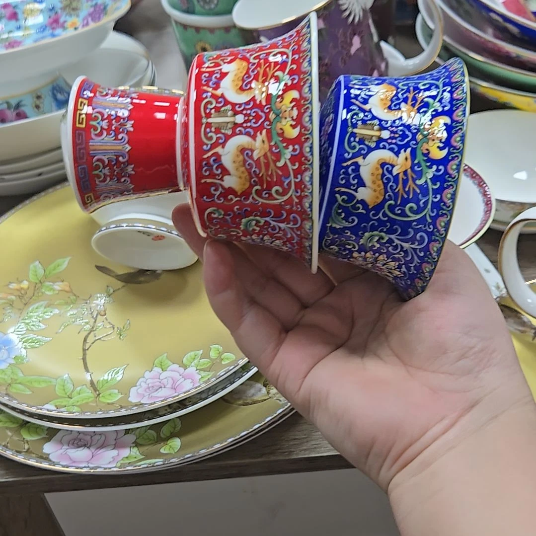 瓷片瑕疵爆花主人杯2个666666