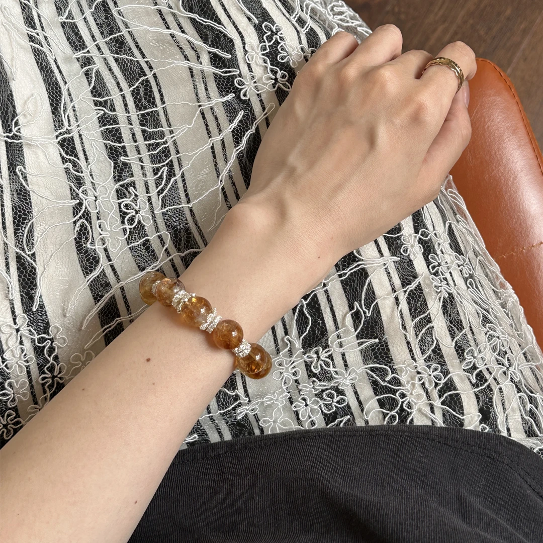 【愈己，小梨家直播链接】原创设计韩版中式天然水晶手串珠串手链女