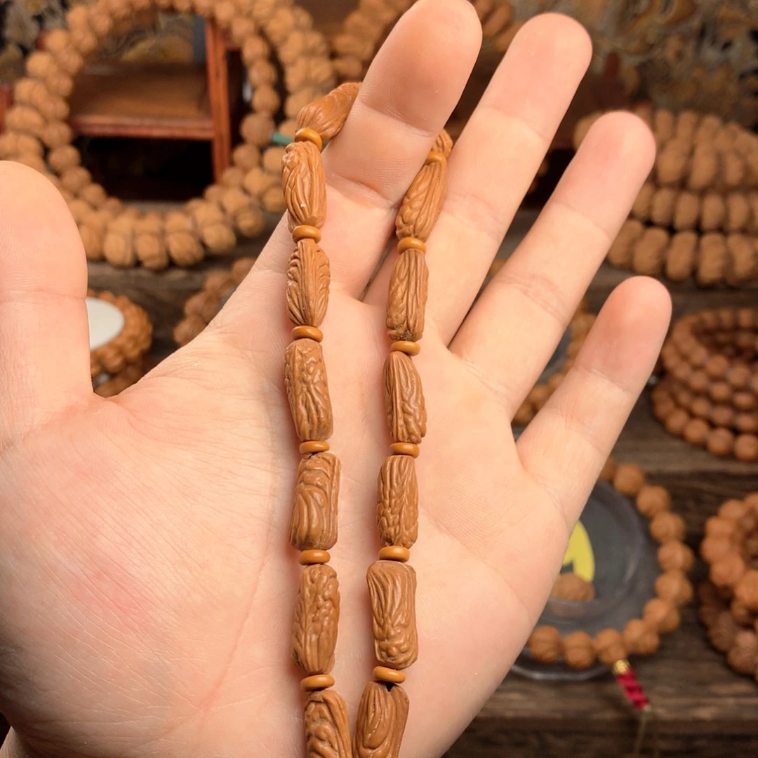 桃核手串龙纹桃核 金条